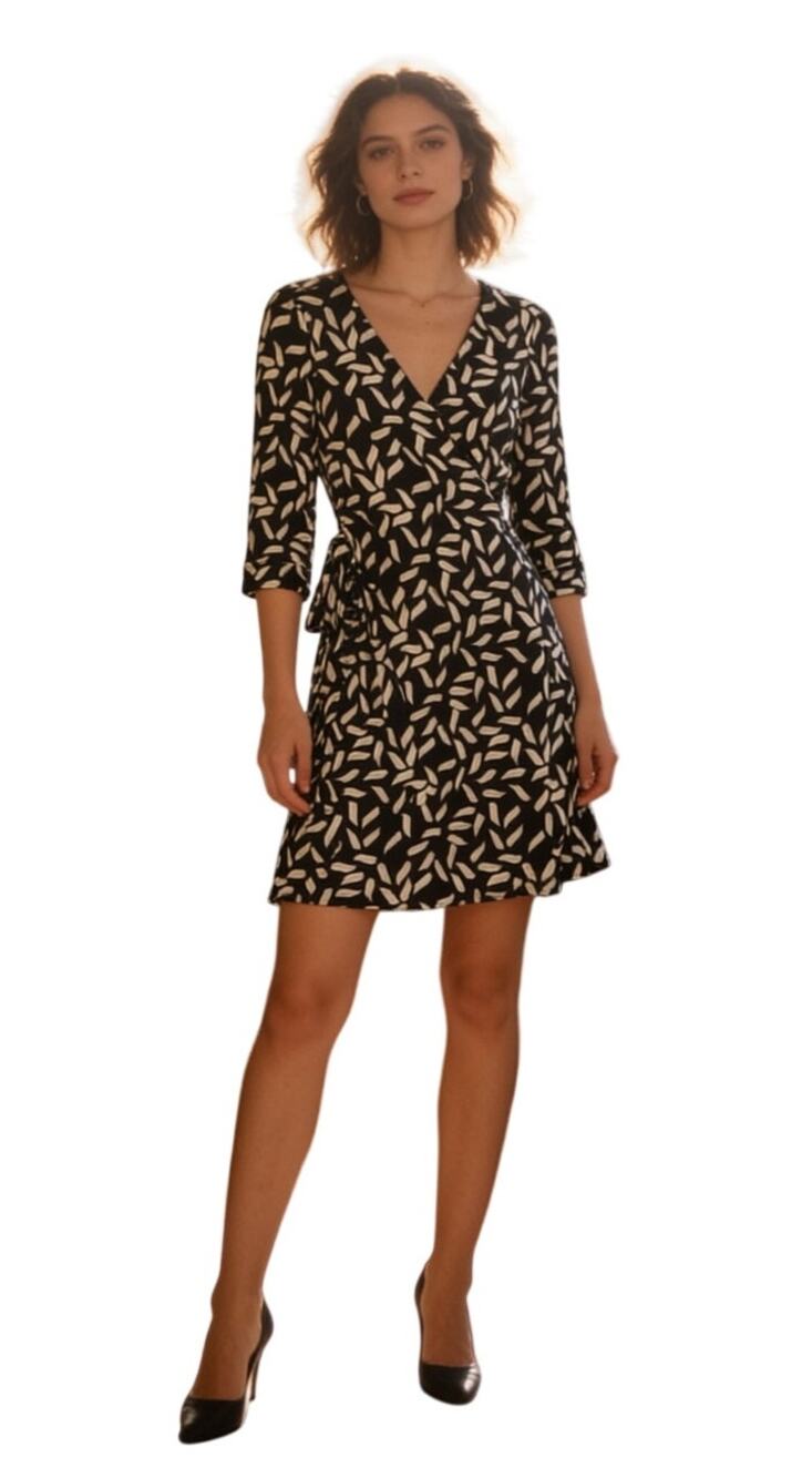 Diane von Furstenberg New Julian Two Silk Jersey Wrap Dress Womens Size 10